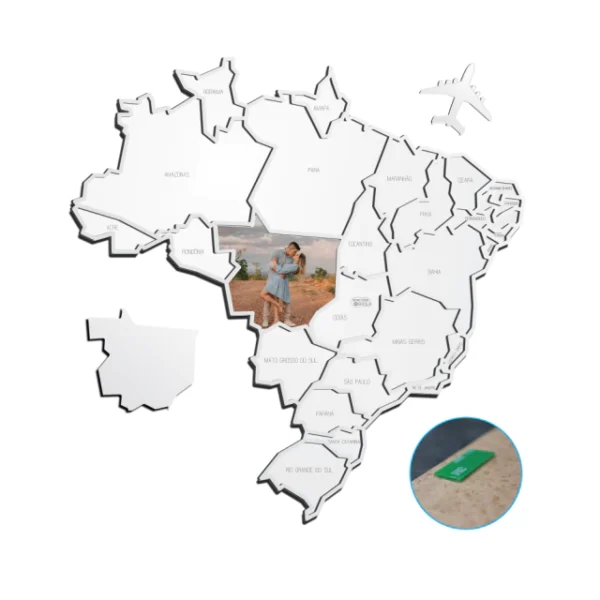 Mapa de fotos MDF 6mm 49x48cm para Sublimação | MDF PRINT