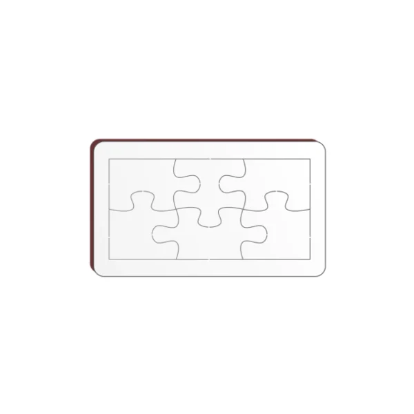 Quebra-Cabeça 6 peças MDF 3mm 1 Face 12x7cm para Sublimação | MDF PRINT